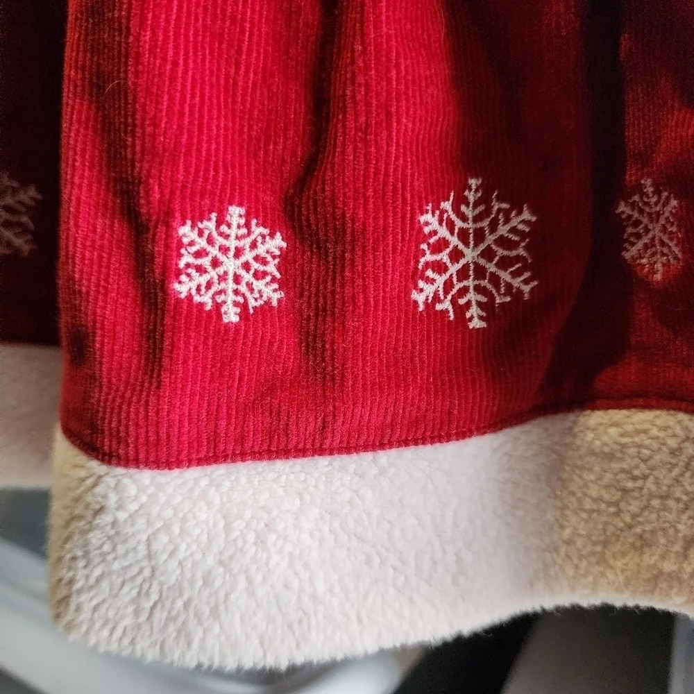 Hanna Anderson Red White Baby Santa Claus Dress Size 6-12M Christmas 100% Cotton